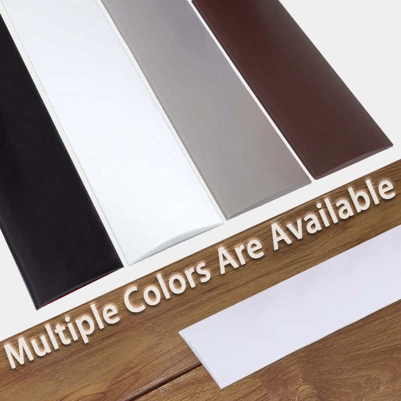 LSGCQ Floor Transition Strip 2"" Self Adhesive Flat Vinyl Flooring Transitions Strip with Strong Backing (5cm, 20FT, Grey) - Image 4